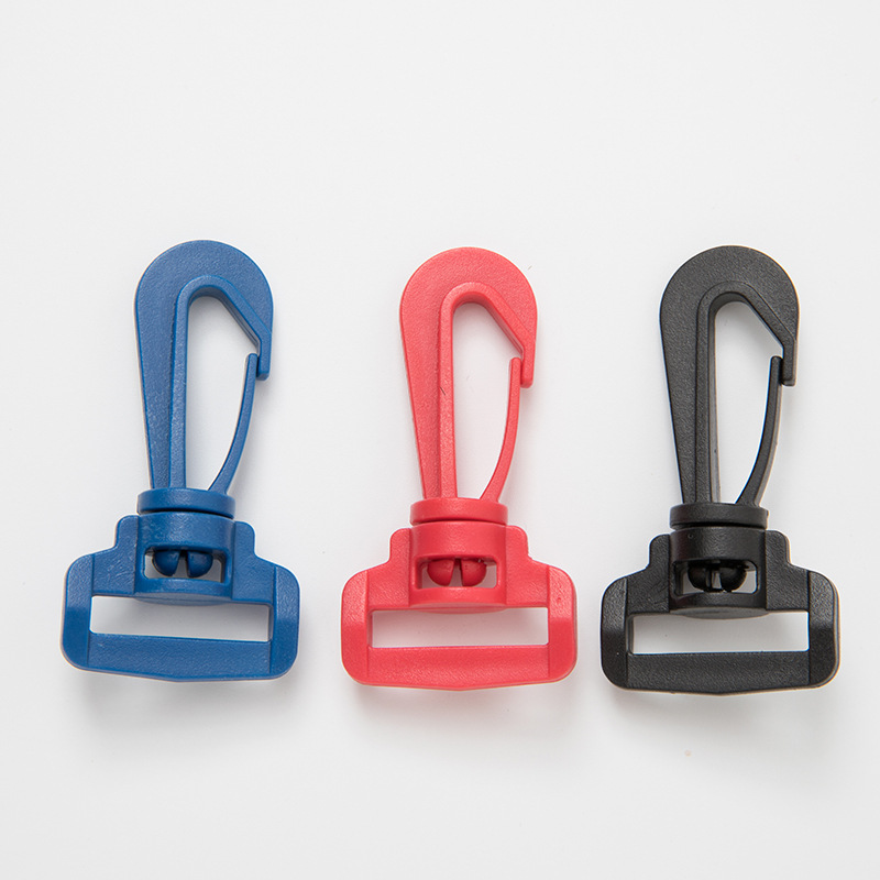 2.5cm塑料旋轉鉤箱包配件掛鉤織帶塑料鉤子狗鉤寵物鉤pom1.5C